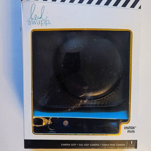 NWT Heidi Swapp Instax Mini Camera Cozy Black Leather Photograph Summer Fujifilm - Picture 1 of 6